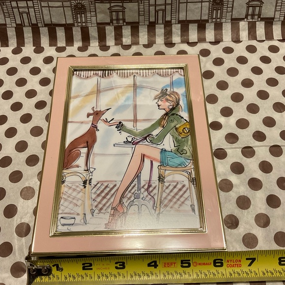 Henri Bendel Girl with Her Whippet Framed Print - Picture 6 of 6